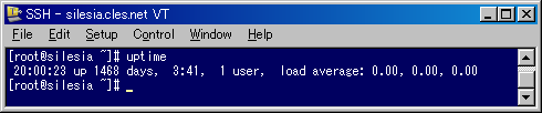 旧サーバのuptime - 新サーバに移行しました