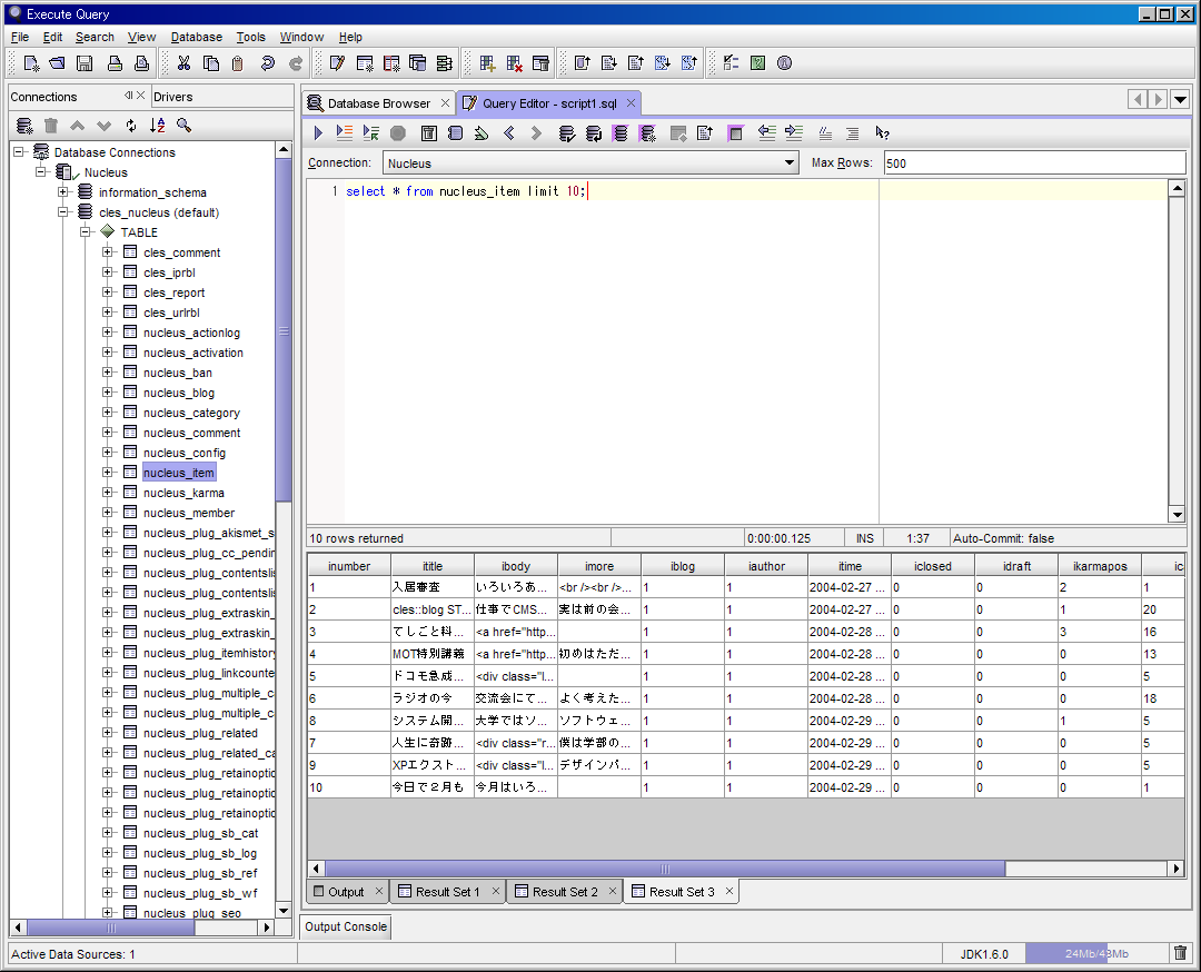 Execute Query