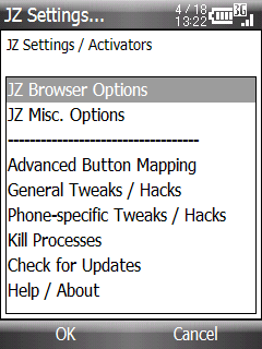 JZ Settings - S22HTでデフォルトブラウザをOpera Miniにする