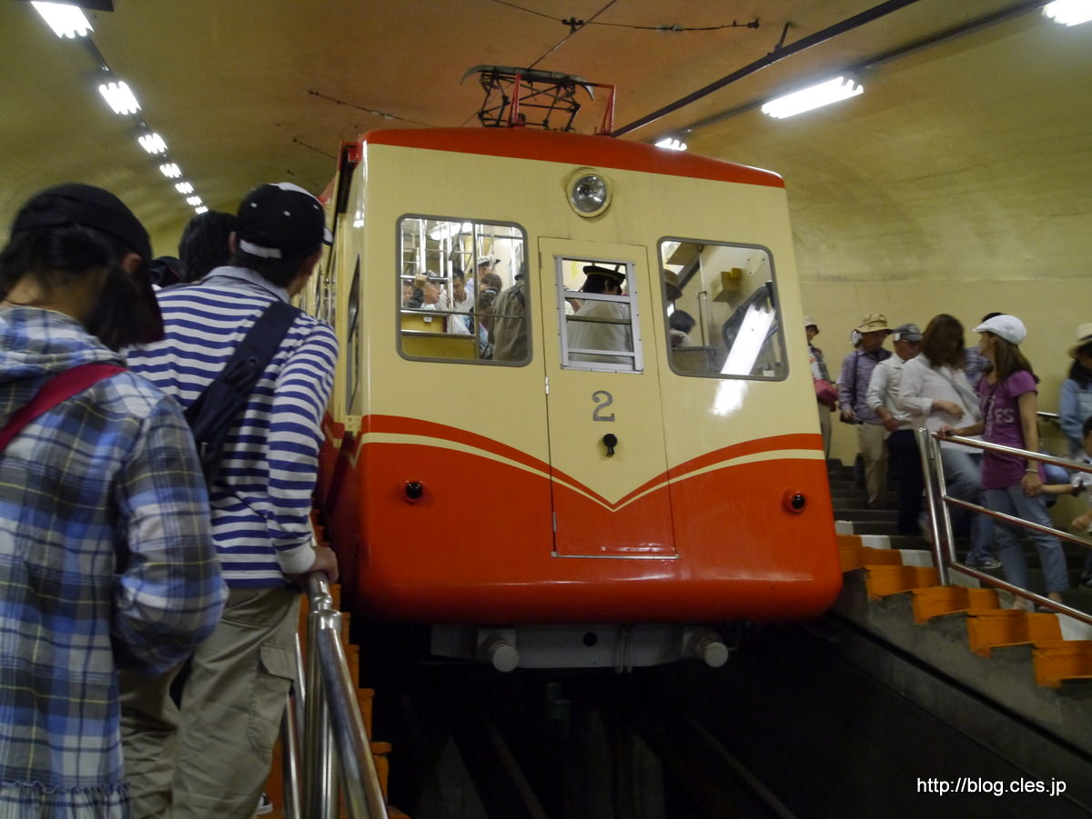 黒部ケーブルカー+-+黒部ケーブルカーで黒部平へ