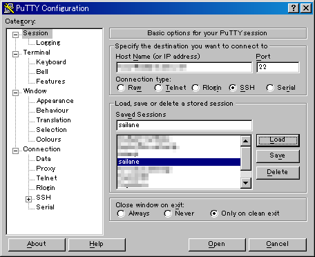 PuTTY Configration - ショートカットを使って PuTTY で目的のサーバに一撃で接続する