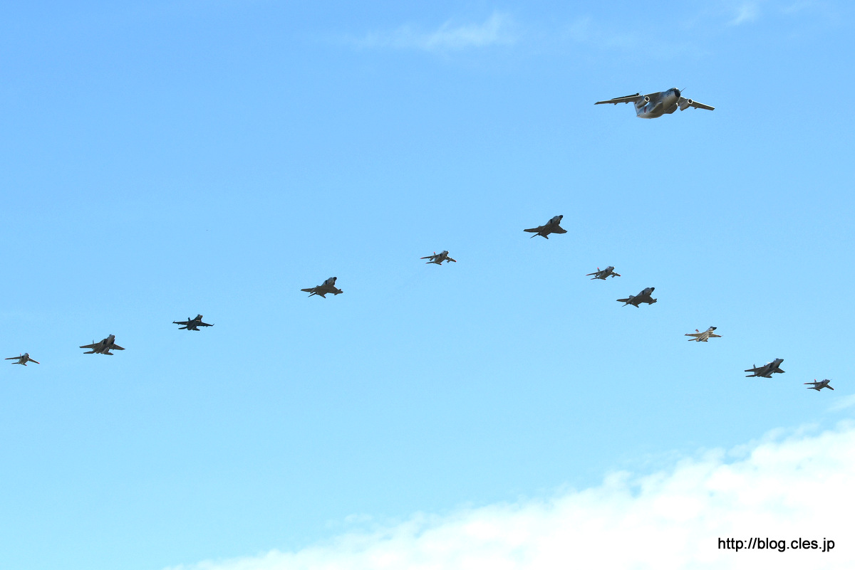 異機種大編隊+その２（鵜）+-+飛行開発実験団の異機種大編隊（2016+岐阜基地航空祭）