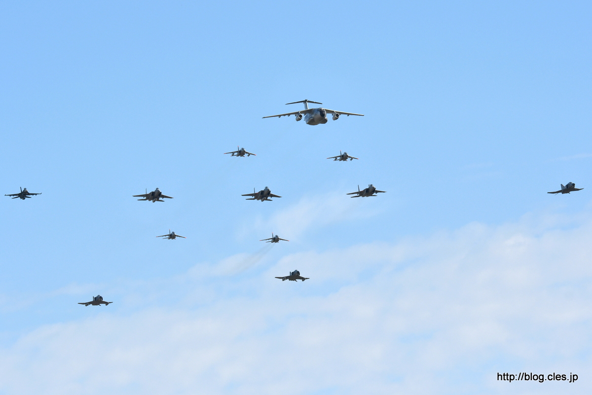 異機種大編隊+その３（飛実団流星群）+-+飛行開発実験団の異機種大編隊（2016+岐阜基地航空祭）