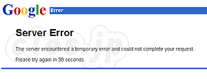 502 Server Error - Google障害中？