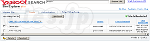 feed登録 - Yahoo! Site Explorerに登録してみた