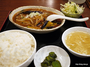 麻婆ナス定食 - 復活した秀栄にリベンジ（閉店）