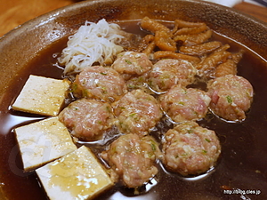 軍鶏鍋（皮、つくね） - 鳥料理 玉ひで・軍鶏鍋編