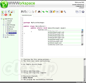 WWWorkspace - WebベースのIDE WWWorkspace 
