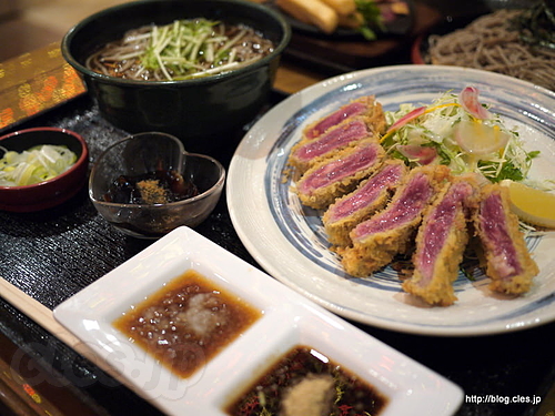 牛カツ十割そば - 十割そば ひろうず