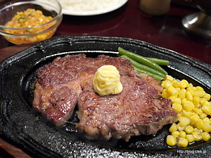 リブロースステーキ（230g）セット - HARVESTでガッツリステーキ