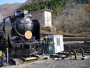 水上駅のターンテーブル - SLみなかみ
