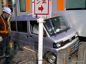 踏切事故 - 踏切事故の列車に乗り合わせた・・・