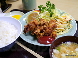 若鶏唐揚げ定食 - 動坂食堂