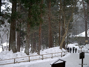 中尊寺 旧覆屋からの眺め - 関山 中尊寺