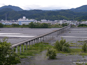 蓬莱橋を南側から - 大井川 蓬莱橋