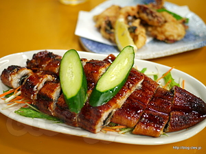 うなぎ１本焼き・タコのからあげ - 日本橋鮮魚卸売市場（ディナー編）