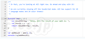 ACE - JavaScript でできた埋め込み用エディタ 「ACE」 