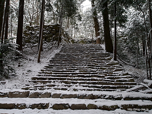  - 雪の安土城跡