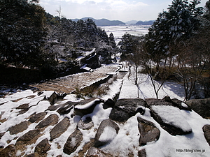 - 雪の安土城跡