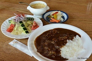 インド風会津地鶏カレー - 番所茶屋 叶屋で会津地鶏カレーを食べる