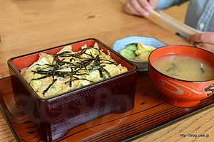 会津地鶏親子重 - 番所茶屋 叶屋で会津地鶏カレーを食べる