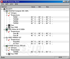 HWMonitor CPUID - CPU や PC 内部の温度を温度を測るには