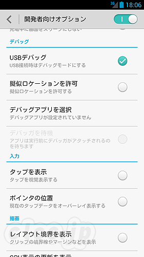 開発者向けオプション - Android のフルバックアップを試す