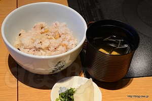 生姜とお揚げの炊き込みご飯・吸物・香物 - 京豆冨不二乃