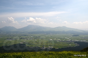 阿蘇五山 - 大観峰からの阿蘇五山の眺め