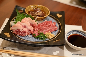 馬刺し - 熊本名物 馬刺しと辛子れんこん