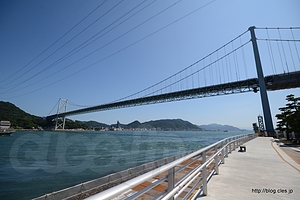 関門橋 下関側 - 関門トンネルを徒歩で行く