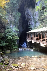 正面入口 - 秋芳洞で涼む