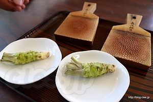 生わさび！ - わさび園「かどや」のわさび丼を食べる