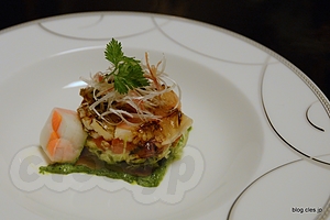 清菜: 鮑と北寄貝のサラダ 花茗荷 - 茶寮宗園の神無月ディナー