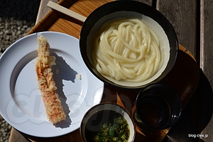 釜上げ・小（150円）＋ちくわ天（100円） - うどん県のうどん３軒目「山越うどん」