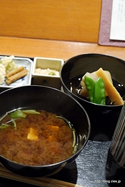野菜の炊き合わせ、赤だし - 金田中 庵 でたまには豪華なランチを