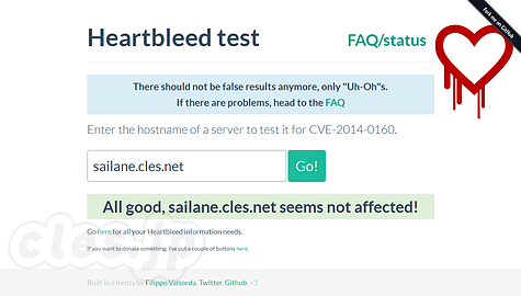 Heartbleed (CVE-2014-0160) Test - OpenSSL の Heartbleed Bug に注意 (CVE-2014-0160)