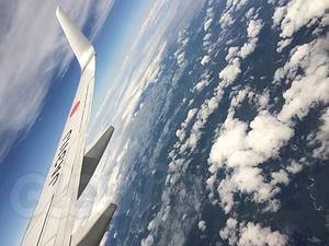 北九州行きの飛行機から - 小倉に行ってきます