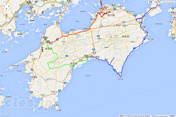 四国旅行 2014年1月 - 鳴門海峡、明石海峡を渡って本州へ