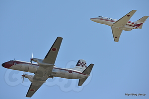 飛行点検隊 YS-11FC（12-1160）, U-125（39-3042） - 入間航空祭 2014 に出撃（飛行点検隊～第2輸送航空隊編）