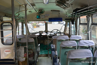 いすゞBXD30 内部前方 - 晩秋の西祖谷をボンネンットバスで巡る