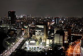 新宿方向の夜景 - 文京シビックセンター展望ラウンジで夜景を楽しむ