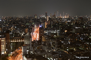 池袋方向の夜景 - 文京シビックセンター展望ラウンジで夜景を楽しむ