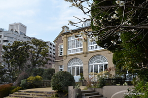 白梅と洋館 - もう一つのバラと洋館 「鳩山会館」