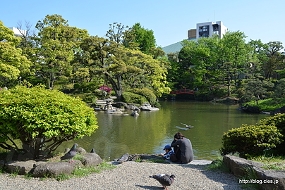 庭園の様子 - 旧安田庭園でひとやすみ