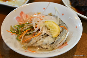 豆アジ南蛮漬け - 今日のシメは安兵衛で