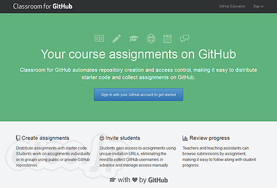Classroom for GitHub - GitHub の授業支援環境「Classroom for GitHub」