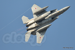 旋回する F-15 - 梅組最後の百里基地航空祭 2015（午前の機動飛行編 F-15）