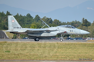 着陸した F-15（22-8812 - 梅組最後の百里基地航空祭 2015（午前の機動飛行編 F-15）