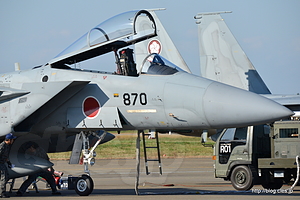 整備中の F-15 （62-8870） - 梅組最後の百里基地航空祭 2015（午後の機動飛行編 F-4, F-15）